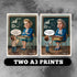 Vintage Funny Teacher Posters,Twin Pack