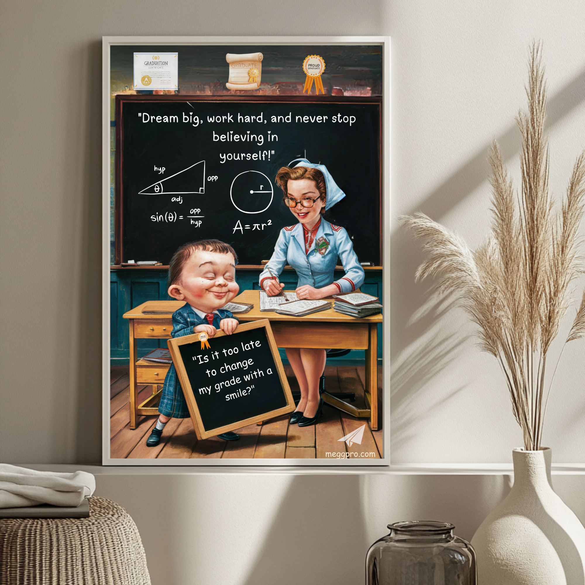 Vintage Funny Teacher Poster